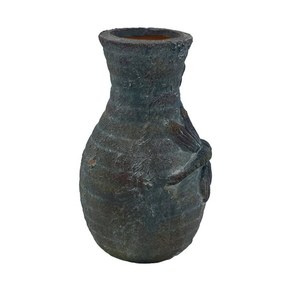 Dragonfly Tabletop Mini Chiminea Handmade Hand Painted Ceramic Tealight Holder - Picture 5 of 13